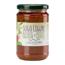 VASETTO SUGO LIGURE OLIVE TAGGIASCHE E BASILICO 290 GR